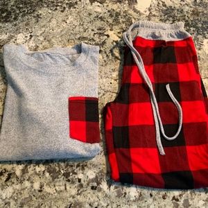 Artfish Women's Loungewear Long Sleeve Tops and Buffalo Plaid Jogger$22
